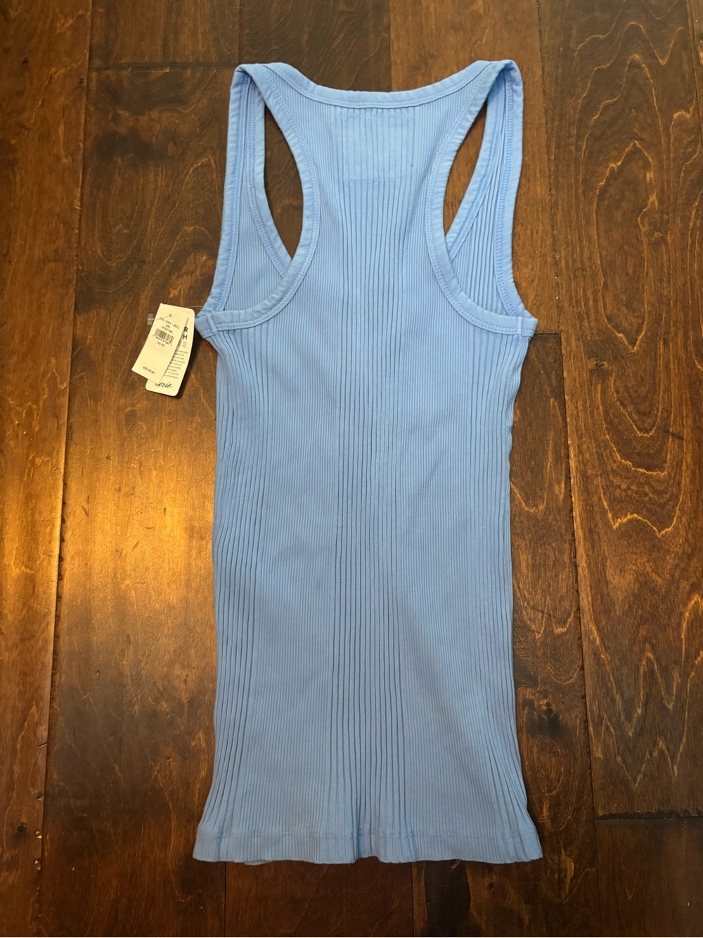 Aerie Light Blue Ribbed Henley Tank NWT Sz XS - Picture 3 of 4